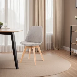 Krzesło Dimi szare jasne/buk