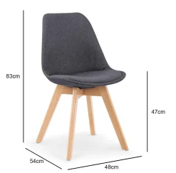 Krzesło Dimi szare/buk