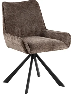 Krzesło Eddie obrotowe brązowe Juto 24