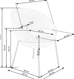 Krzesło Eggy beżowe
