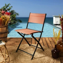 Krzesło Elba składane outdoor terrakota