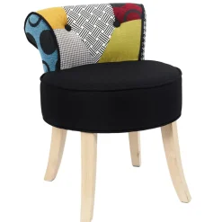 Krzesło Eleonora mini czarne patchwork