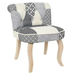 Krzesło Eleonora szara patchwork