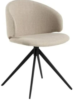 Krzesło Ella beżowe Basel 24, czarne nogi