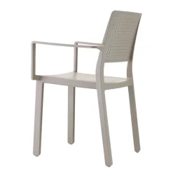 Krzesło Emi Arm beżowe z tworzywa