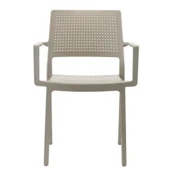 Krzesło Emi Arm beżowe z tworzywa