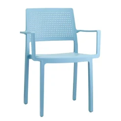 Krzesło Emi Arm niebieskie z tworzywa