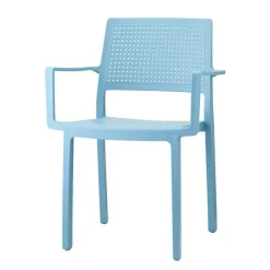 Krzesło Emi Arm niebieskie z tworzywa