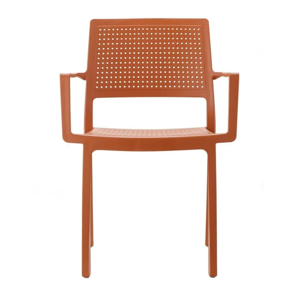 Krzesło Emi Arm terracotta z tworzywa