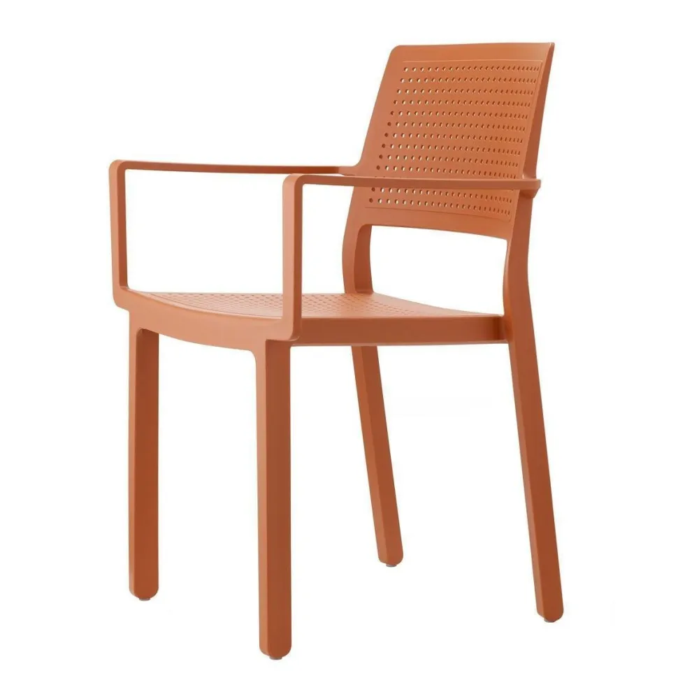 Krzesło Emi Arm terracotta z tworzywa