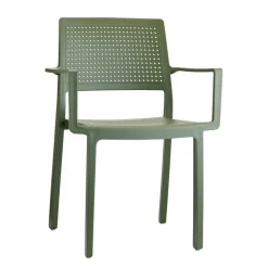 Krzesło Emi Arm zielone z tworzywa