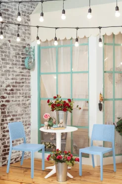 Krzesło Emi niebieskie z tworzywa