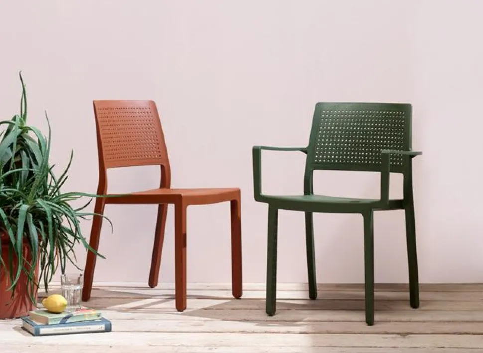 Krzesło Emi zielone z tworzywa