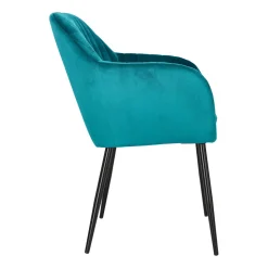 Krzesło Emilia Velvet bottle green/black tapicerowane