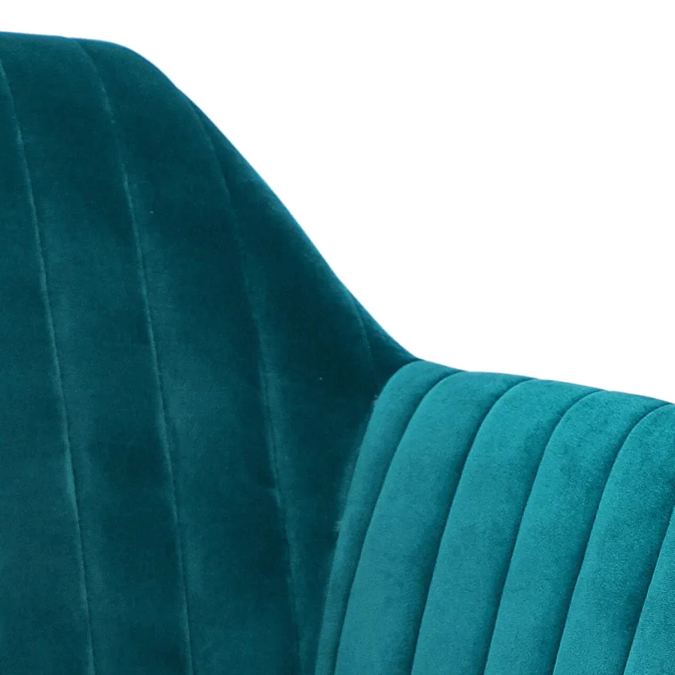 Krzesło Emilia Velvet bottle green/black tapicerowane