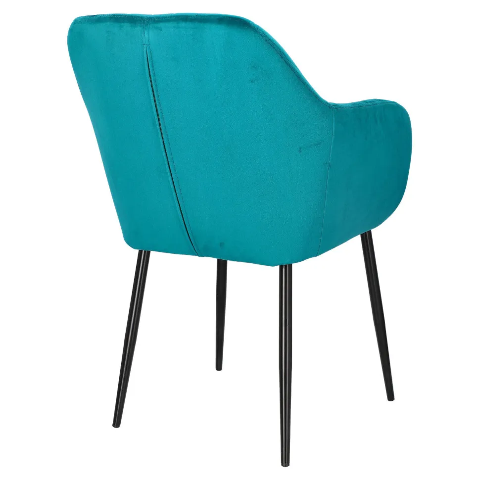 Krzesło Emilia Velvet bottle green/black tapicerowane