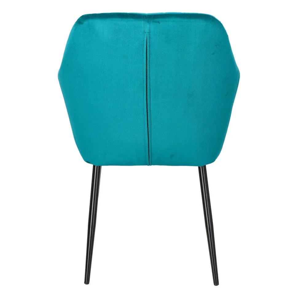 Krzesło Emilia Velvet bottle green/black tapicerowane