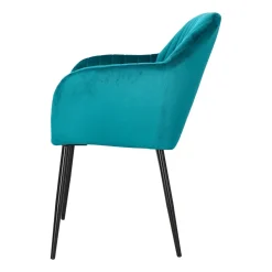 Krzesło Emilia Velvet bottle green/black tapicerowane