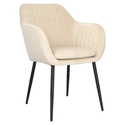 Krzesło Emilia Velvet sand /black tapicerowane