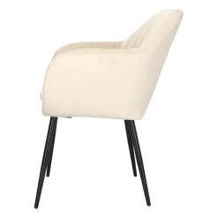 Krzesło Emilia Velvet sand /black tapicerowane