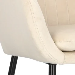 Krzesło Emilia Velvet sand /black tapicerowane