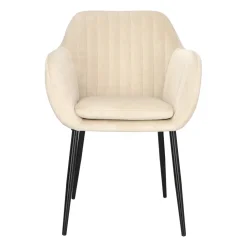 Krzesło Emilia Velvet sand /black tapicerowane