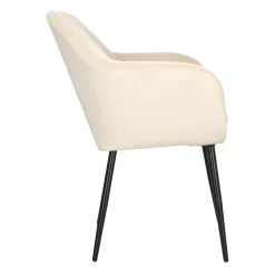 Krzesło Emilia Velvet sand /black tapicerowane