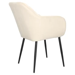 Krzesło Emilia Velvet sand /black tapicerowane
