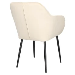 Krzesło Emilia Velvet sand /black tapicerowane