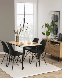 Krzesło Eris PP czarne/czarne z tworzywa