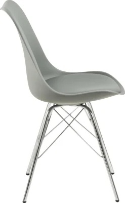 Krzesło Eris PP szare z tworzywa