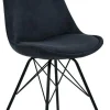 Krzesło Eris Sztruks Antracytowe tapicerowane