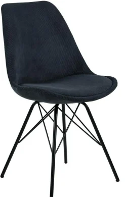 Krzesło Eris Sztruks Antracytowe tapicerowane