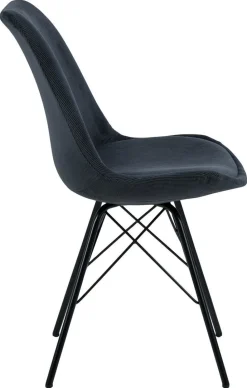 Krzesło Eris Sztruks Antracytowe tapicerowane