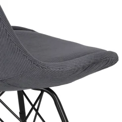 Krzesło Eris Sztruks Antracytowe tapicerowane