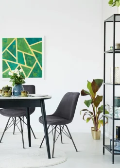 Krzesło Eris Sztruks Antracytowe tapicerowane