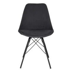 Krzesło Eris Sztruks Antracytowe tapicerowane