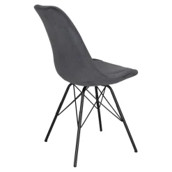 Krzesło Eris Sztruks Antracytowe tapicerowane