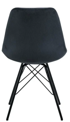 Krzesło Eris Sztruks Antracytowe tapicerowane