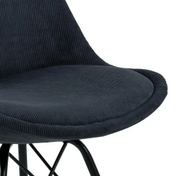 Krzesło Eris Sztruks Antracytowe tapicerowane