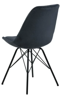 Krzesło Eris Sztruks Antracytowe tapicerowane
