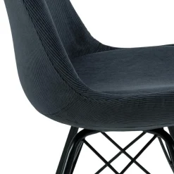 Krzesło Eris Sztruks Antracytowe tapicerowane