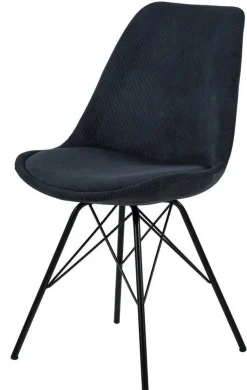 Krzesło Eris Sztruks Antracytowe tapicerowane