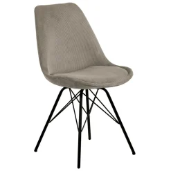 Krzesło Eris Sztruks Szare tapicerowane