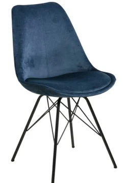 Krzesło Eris VIC niebieskie tapicerowane