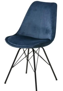 Krzesło Eris VIC niebieskie tapicerowane