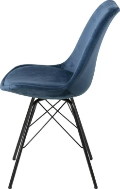 Krzesło Eris VIC niebieskie tapicerowane