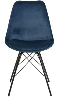 Krzesło Eris VIC niebieskie tapicerowane