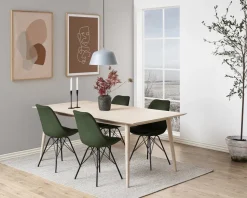 Krzesło Eris VIC zielone tapicerowane