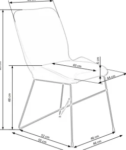 Krzesło Estelle szare